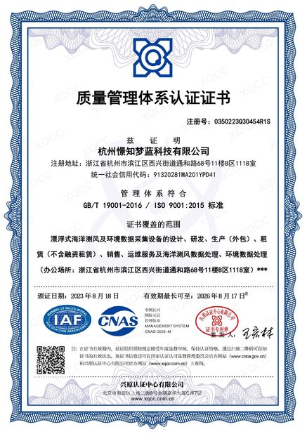China Hangzhou Blue Aspirations Technology Co., Ltd. certificaten